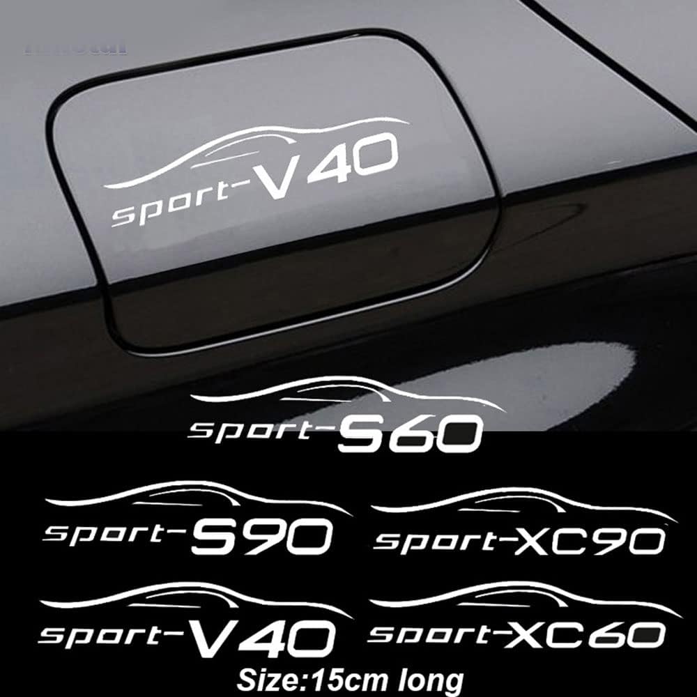 HTBFBDZJ Auto Aufkleber für Volvo V40 XC60 Auto Karosserie Buchstaben Emblem Auto Body Aufkleber Abzeichen Sticker Logo Dekoration Autozubehör von HTBFBDZJ