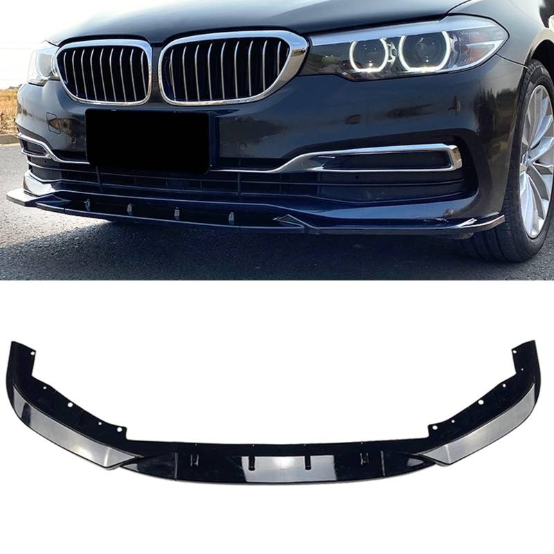 Front Spoiler Lippe Ansatz Stoßstange passend für BMW 5 Series G30 2017 2018 2019, ABS Spoiler vorn Frontspoiler Tuning Lippe, Autoteile Frontspoiler Sport-Performance von HTBH