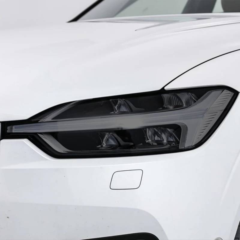 2 Stück Autoscheinwerfer-Schutzfolie, geräucherter schwarzer Tönungsfolien-Vinyl-transparenter TPU-Aufkleber, für Volvo XC60 2017 2018 2019 2020 2021 von HTDVIG