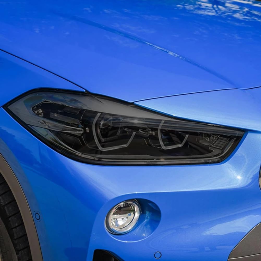 2 Stück Autoscheinwerfer-Schutzfolie, getöntes Vinyl, transparenter TPU-Aufkleber, für BMW X2 F39 2017-heute Zubehör von HTDVIG