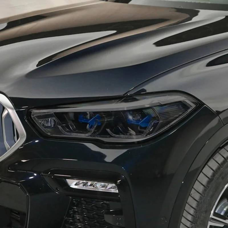 Autoscheinwerfer-Schutzfolie, geräucherter schwarzer Tönungsfolie, Vinyl, transparenter TPU-Aufkleber, für BMW X6 G06 2020-heute von HTDVIG