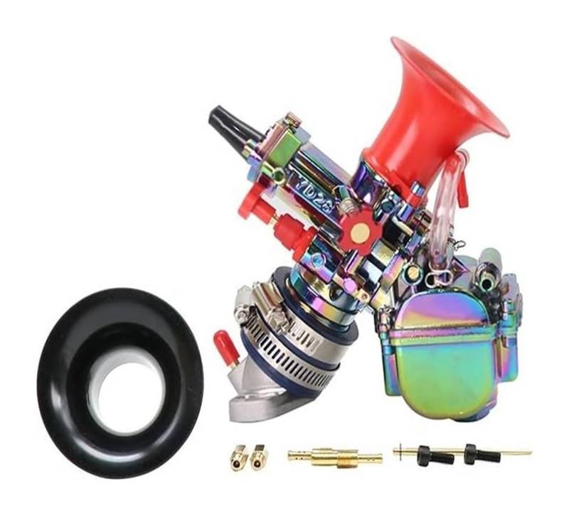 Vergaser Für Maikuni Für Keihin Für PWK YD28 YD30 ATV Quad Go Kart Dirt Bike Vergaser Mit Power Jet Motorrad Racing Teile Vergaser Carb Vergaser Carburetor(28mm Colored) von HTGMTGPACC