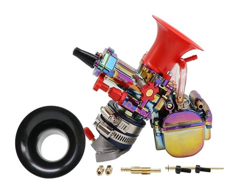 Vergaser Für Yoshimura YD-MJN28 YD-MJN30 Dual Stack Vergaser Power Up Kit Für Monkey ATV Quad Go Kart Motorrad Vergaser Vergaser Carb Vergaser Carburetor(30mm Colorful) von HTGMTGPACC