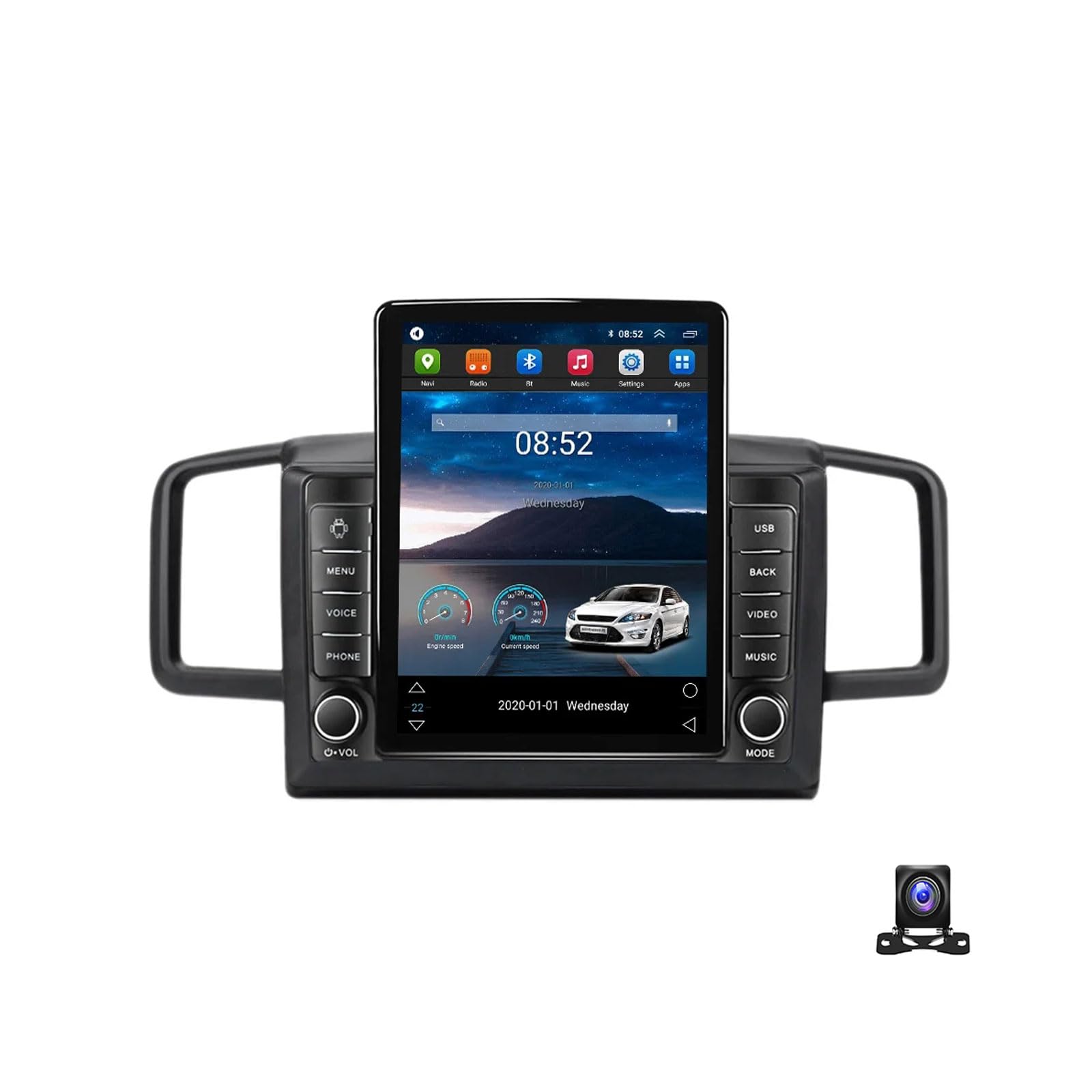 HTNEEGIE Android 13 Autoradio Bluetooth 2 Din Mit 9.7 Zoll Bildschirm Kompatibel mit Honda Freed 2008~2016 Mit Navi Multimedia MP5 Player Mit AHD Rückfahrkamera/RDS/DSP/Car-Play,TS100 von HTNEEGIE