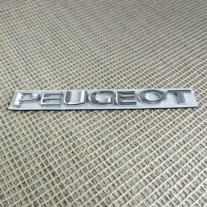 Auto Aufkleber Abzeichen für Peugeot 3008 308 2008 208 408 4008 GT 5008 307 508 206 207 301, Badge Emblem Abziehbilder Autoaufkleber Schriftzug Karosserie Emblem Zeichen Zubehör,Silver von HTPNB