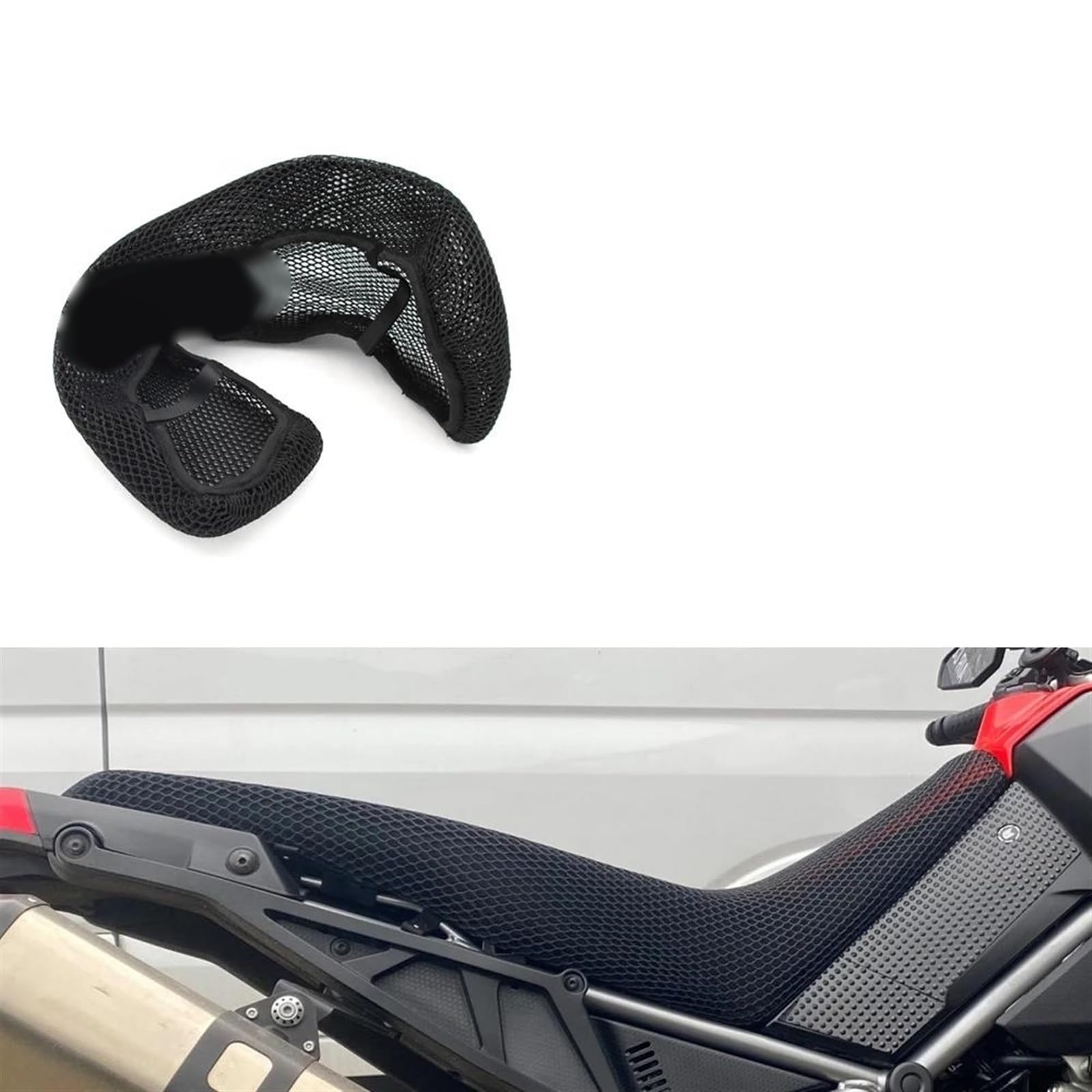 Schutz 3D Honeycomb Motorrad Sitzbezüge Mesh Kissen Atmungsaktiv Zubehör Für Aprilia Tuareg660 2021-2023 von HTRHHNF