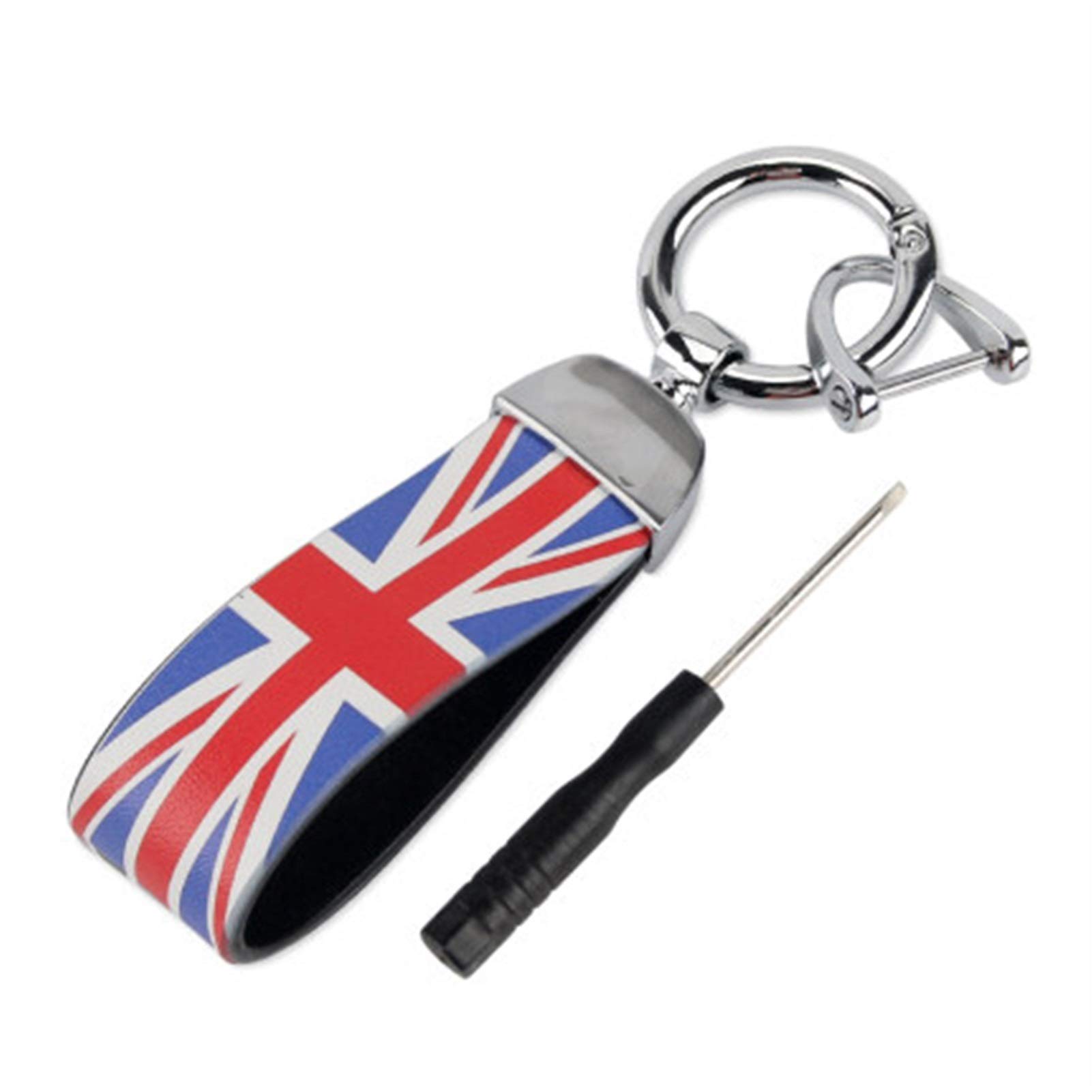 HTSM Auto Hufeisen Schlüsselbund Schlüsselring Schlüsselanhänger Union Jack Dekor Für Mini Für Cooper S JCW R55 R56 R60 F54 F55 F56 F60 Countryman Zubehör Dekorationen (Color : 6) von HTSM