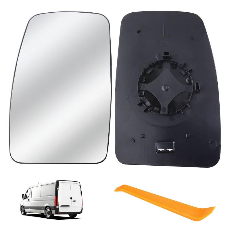 Spiegelglas Ersatz für Renault Master 2010-2021/Opel Movano 2010-2023/Nissan NV400 2010-2021 beheizbar Ersatzspiegelglas Fahrerseite Außenspiegel Rückspiegelglas Seitenspiegelglas (Links) von HTTYHT