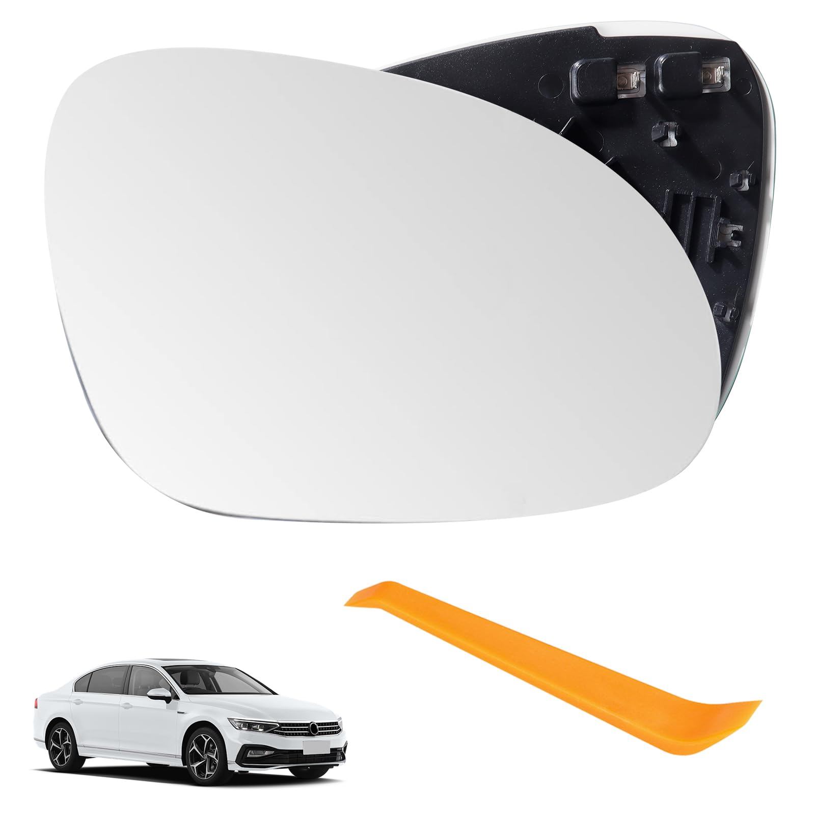 Spiegelglas Ersatz für VW JETTA 5 2005-2010/ VW GOLF 5 2003-2008/ VW PASSAT B6 2007-2011/ SKODA SUPERB Facelift 2007-2008 beheizbar Ersatzspiegelglas Beifahrerseite Außenspiegel Asphärisch Rechts von HTTYHT