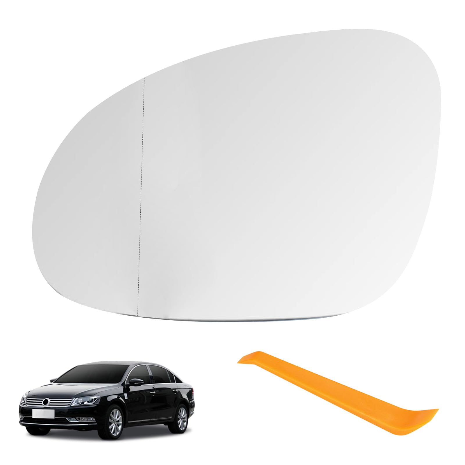 Spiegelglas Ersatz für VW JETTA 5 2005-2010/ VW GOLF 5 2003-2008/ VW PASSAT B6 2007-2011/ SKODA SUPERB Facelift 2007-2008 beheizbar Ersatzspiegelglas Fahrerseite Außenspiegel Asphärisch Links von HTTYHT