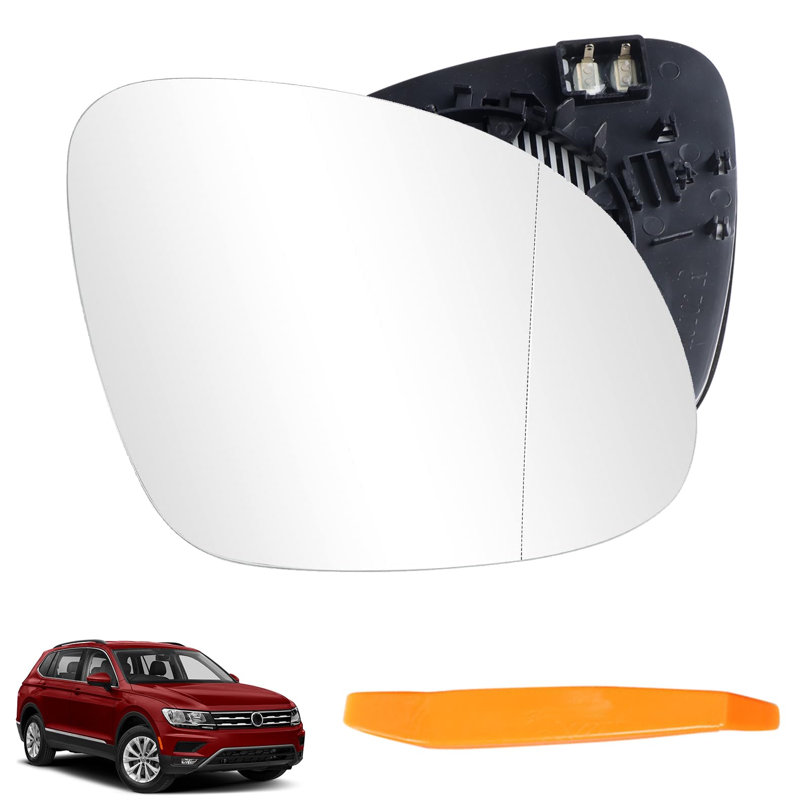 Spiegelglas Ersatz für VW Tiguan 2007-2016/Skoda Yeti 2014-2017/VW Sharan 2010-2022/SEAT Alhambra 2010-2020 beheizbar Ersatzspiegelglas Beifahrerseite Außenspiegel Asphärisch Seitenspiegelglas Rechts von HTTYHT