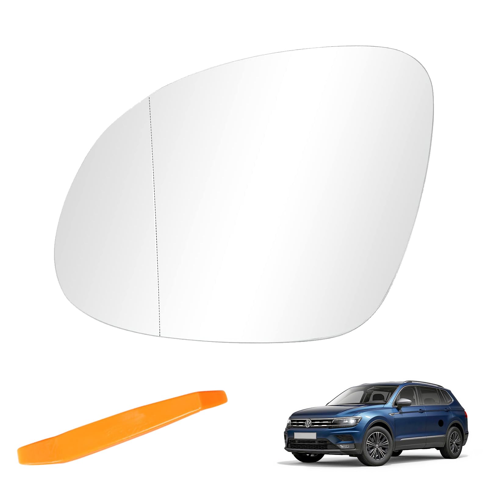 Spiegelglas Ersatz für VW Tiguan 2007-2016/Skoda Yeti 2014-2017/VW Sharan 2010-2022/SEAT Alhambra 2010-2020 beheizbar Ersatzspiegelglas Fahrerseite Außenspiegel Asphärisch Seitenspiegelglas Links von HTTYHT