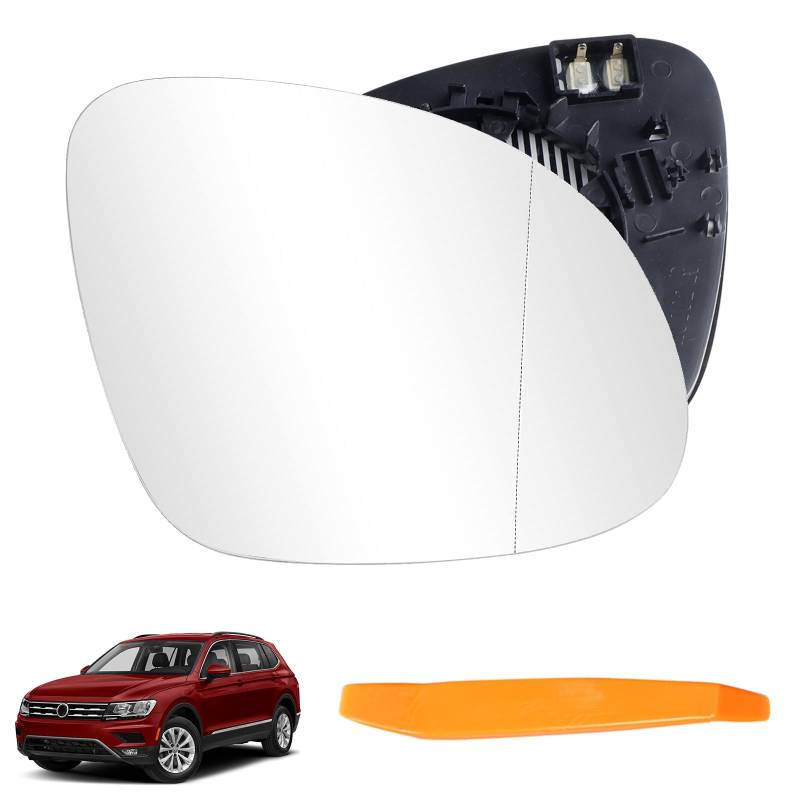 Spiegelglas Ersatz für VW Tiguan 2007-2016/Skoda Yeti 2014-2017/VW Sharan 2010-2022/SEAT Alhambra 2010-2020 beheizbar Ersatzspiegelglas Fahrerseite Außenspiegel Asphärisch Seitenspiegelglas Links von HTTYHT