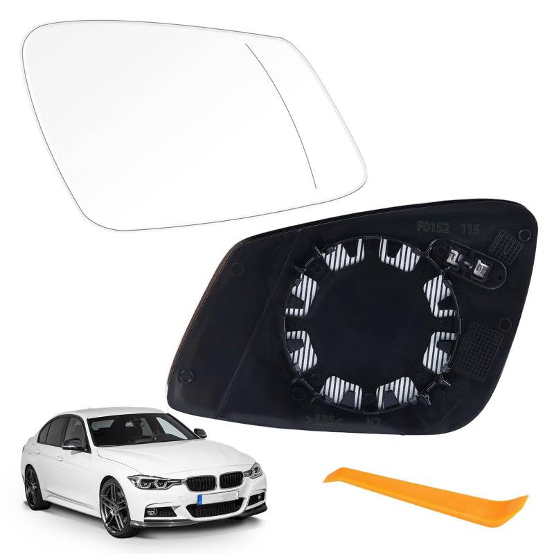 Spiegelglas Ersatz für BMW F01 F07 F10 F11 F20 F21 F22 F30 F31 F32 F34 F36 i3 beheizbar Ersatzspiegelglas Beifahrerseite Außenspiegel Rückspiegelglas Seitenspiegelglas (Rechts) von HTTYHT