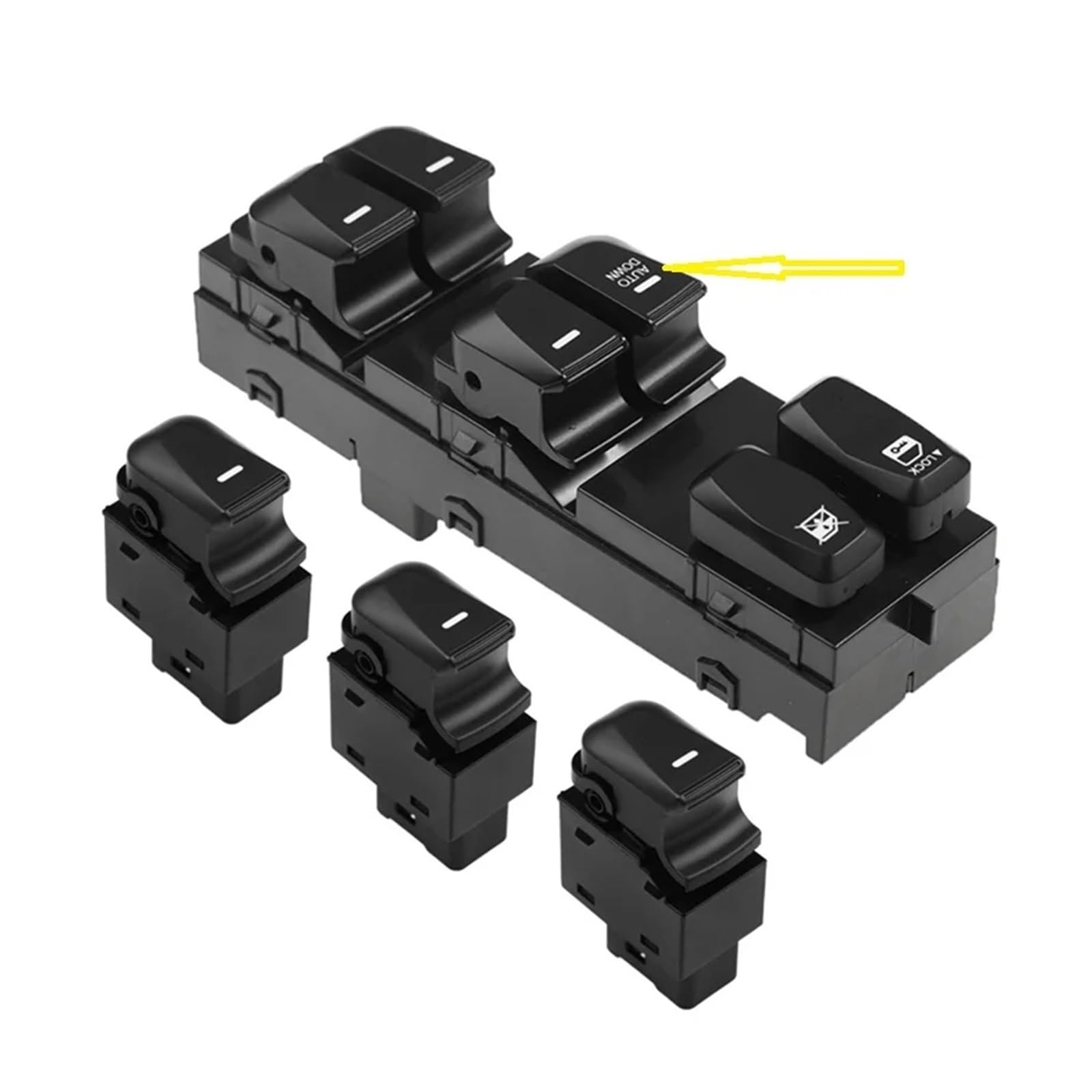 Auto Fenster Schalter 93571-2S050 93571-2S000 93576-2S000 Für Hyundai Für T&ucson 2010 2011 2012 2013 2014 2015 Power Fenster Control Schalter Glas Heber Regler Fenster Schalter Taste(Auto Down Set) von HTUHBCX