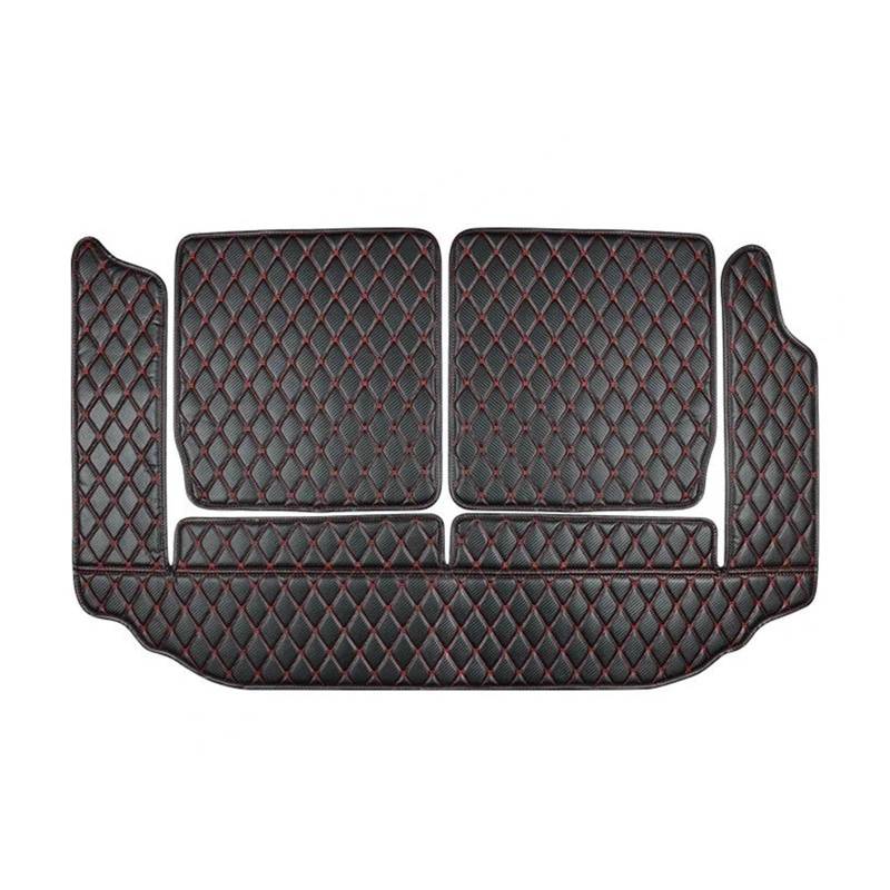 Auto Kofferraummatte Für Suzuki Für Jimny 2019 2020 2021 2022 2023 2024 2025 Auto Stamm Matte Cargo-Liner Heckklappe Pad Zubehör Kofferraum Schutzmatte(Black Red) von HTUHBCX