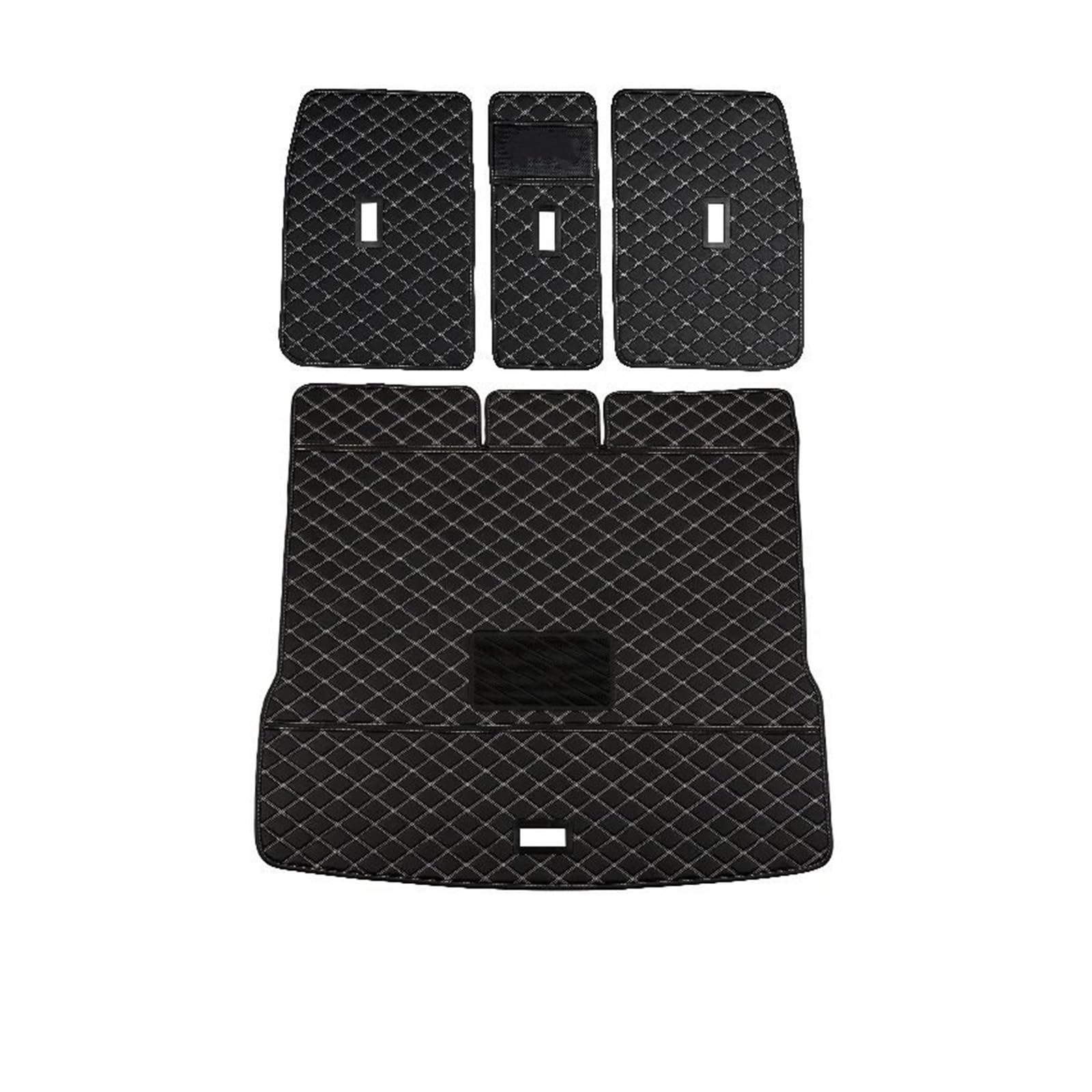 Auto Kofferraummatte Für X1 2016-On Kofferraummatte Leder Boden Kofferraum Teppiche Cargo Liner Zubehör Kofferraum Schutzmatte(4pcs) von HTUHBCX