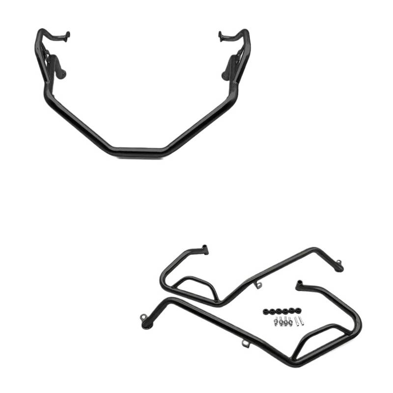Autobahn Sturzbügel Für X-ADV 750 XADV750 Für X-ADV750 Für XAdv 750 2021-2024 Motorradmotor-Sturzbügelschutz Rahmenschieber Stoßfänger Fallschutz Zubehör Sturzschutz(Black-1 Set) von HTUHBCX
