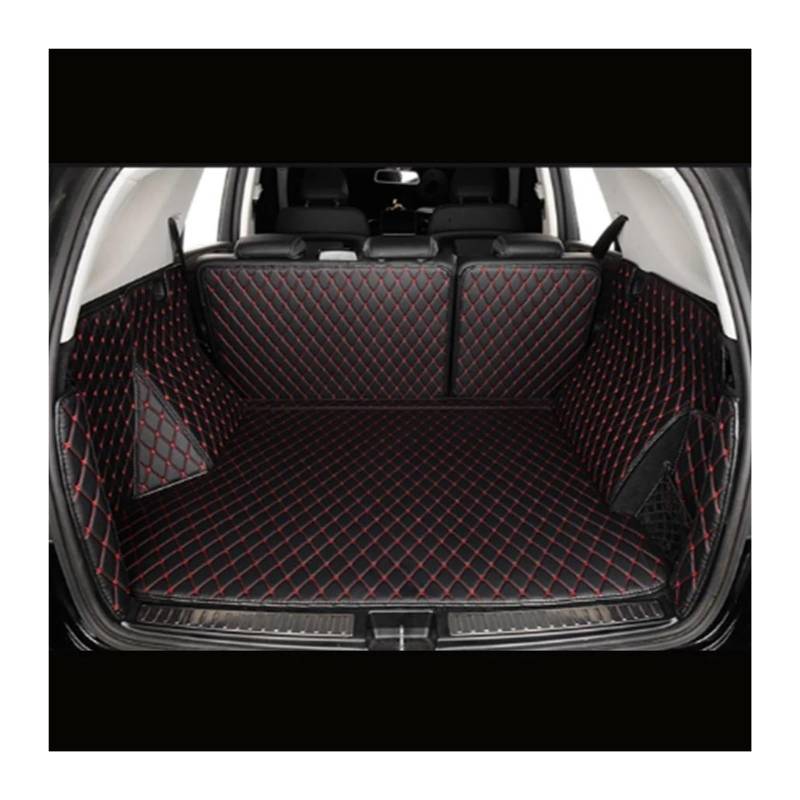 Kofferraumwanne Teppich Auto Nach Stamm Matte Auto Cargo-Liner Auto Boot Teppich Zubehör Für S&Koda Für Enyaq Für I&V 2023 2022 2021 Laderaumwanne(Black with red) von HTUHBCX