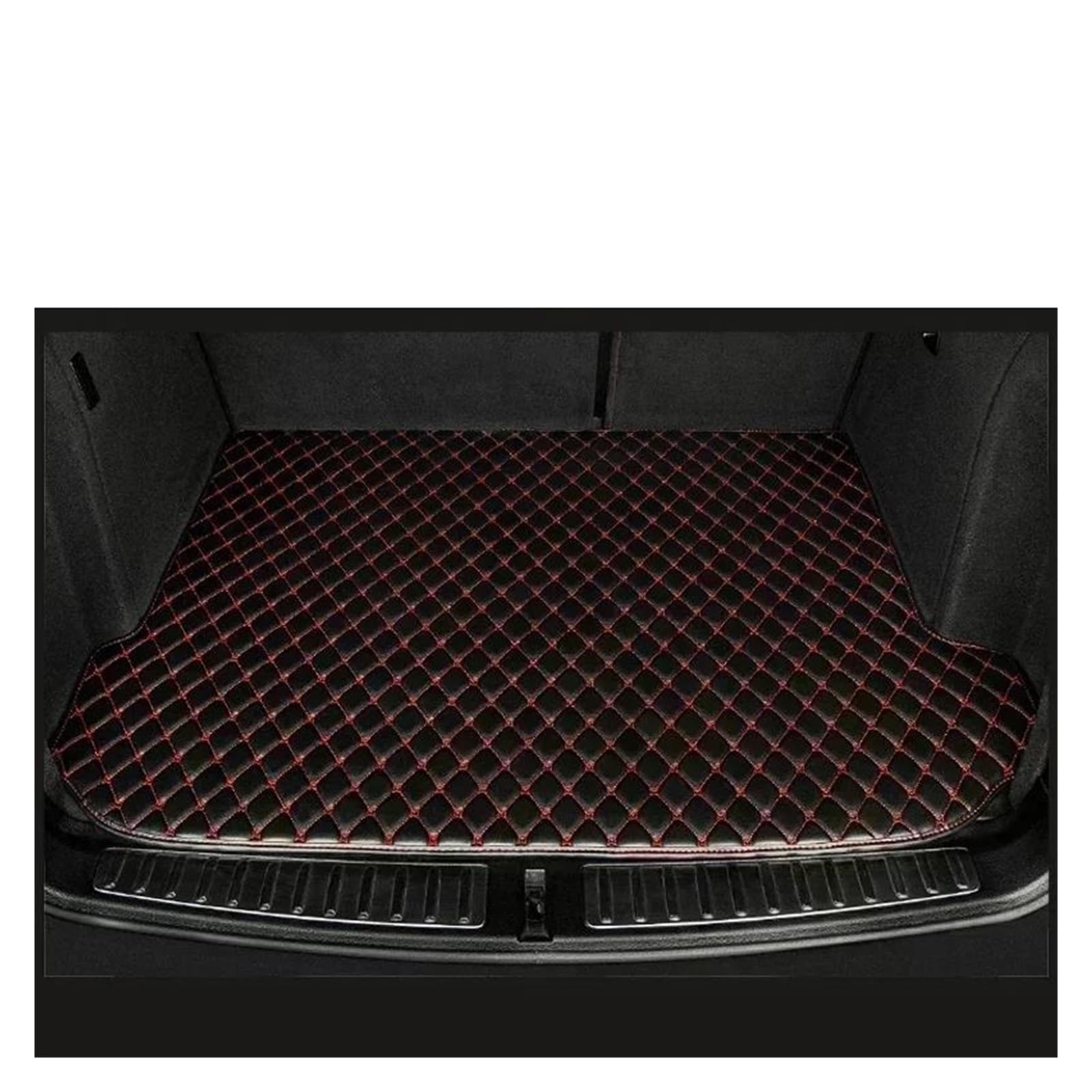 Kofferraumwanne Teppich Für H& Für Ix35 2010 2011 2012 2013 2014 2015 2016 2017 Auto wasserdichte Stamm Matten Cargo Liners Innen Zubehör Laderaumwanne(Black with Red) von HTUHBCX