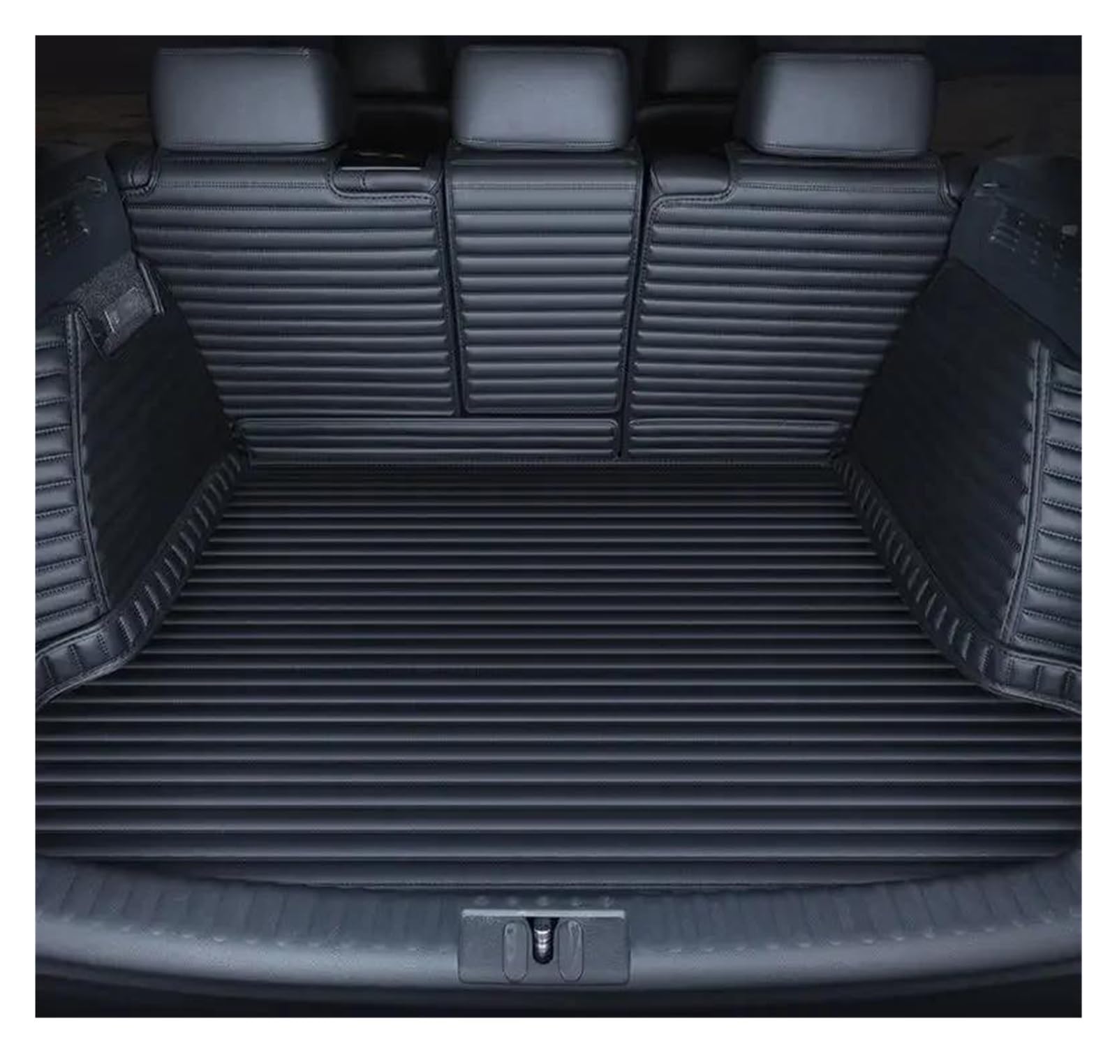 Kofferraumwanne Teppich Für X5 E53 E70 F15 G05 Kofferraum Matte Gestreiftes Pu-Leder Benutzerdefinierte Vollständige Abdeckung Auto Waren Innen Laderaumwanne(Black1) von HTUHBCX