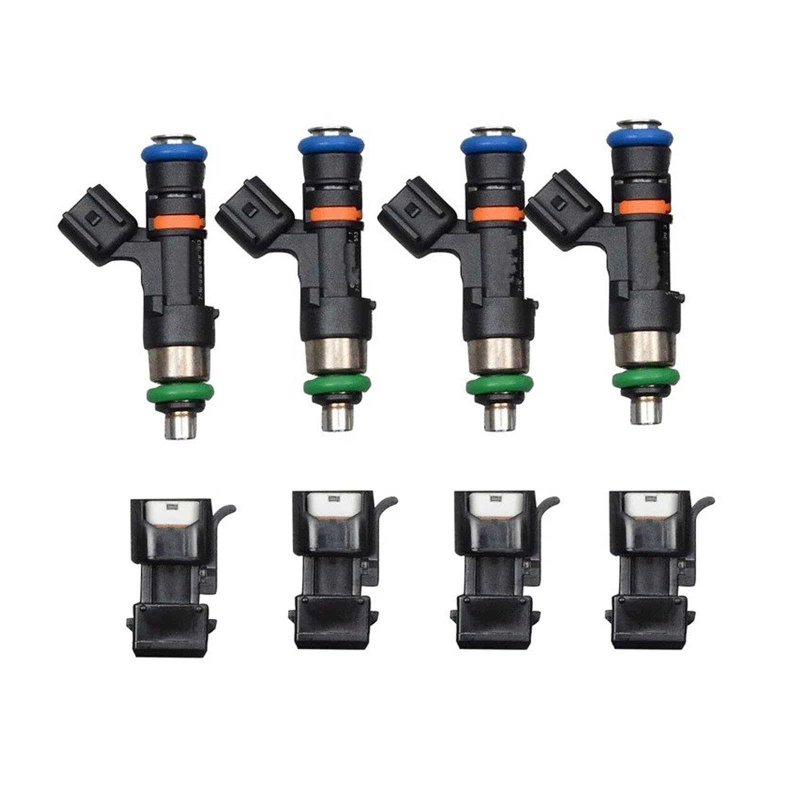 Kraftstoffinjektor 4PCs Für Golf 1.8T 20V 2000-2005 Für Jetta 1.8T 20V 1999-2005 CAR Fuel Injectors 60 Lb 630cc Mit Konverterzubehör 0280158117 0280158298 Kraftstoffeinspritzdüsen von HTUHBCX