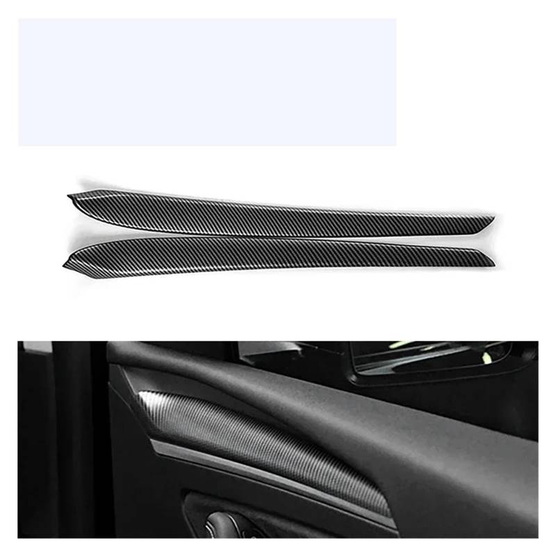 Mittelkonsole Trim Für T&esla Für Modell 3 Für Modell Y 2021 2022 2023 Auto Dashboard Panel Aufkleber Center Konsole Tür Dekor Trim Control Panel Trim(Doors 2Pcs Matte Carbon) von HTUHBCX