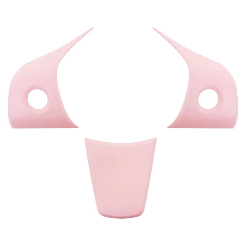 Mittelkonsole Trim Für T&esla Für Modell 3 Für Modell Y 2021 Auto Lenkradverkleidung Rahmenverkleidung Aufkleber Innenausstattung Control Panel Trim(Pink 3pcs) von HTUHBCX