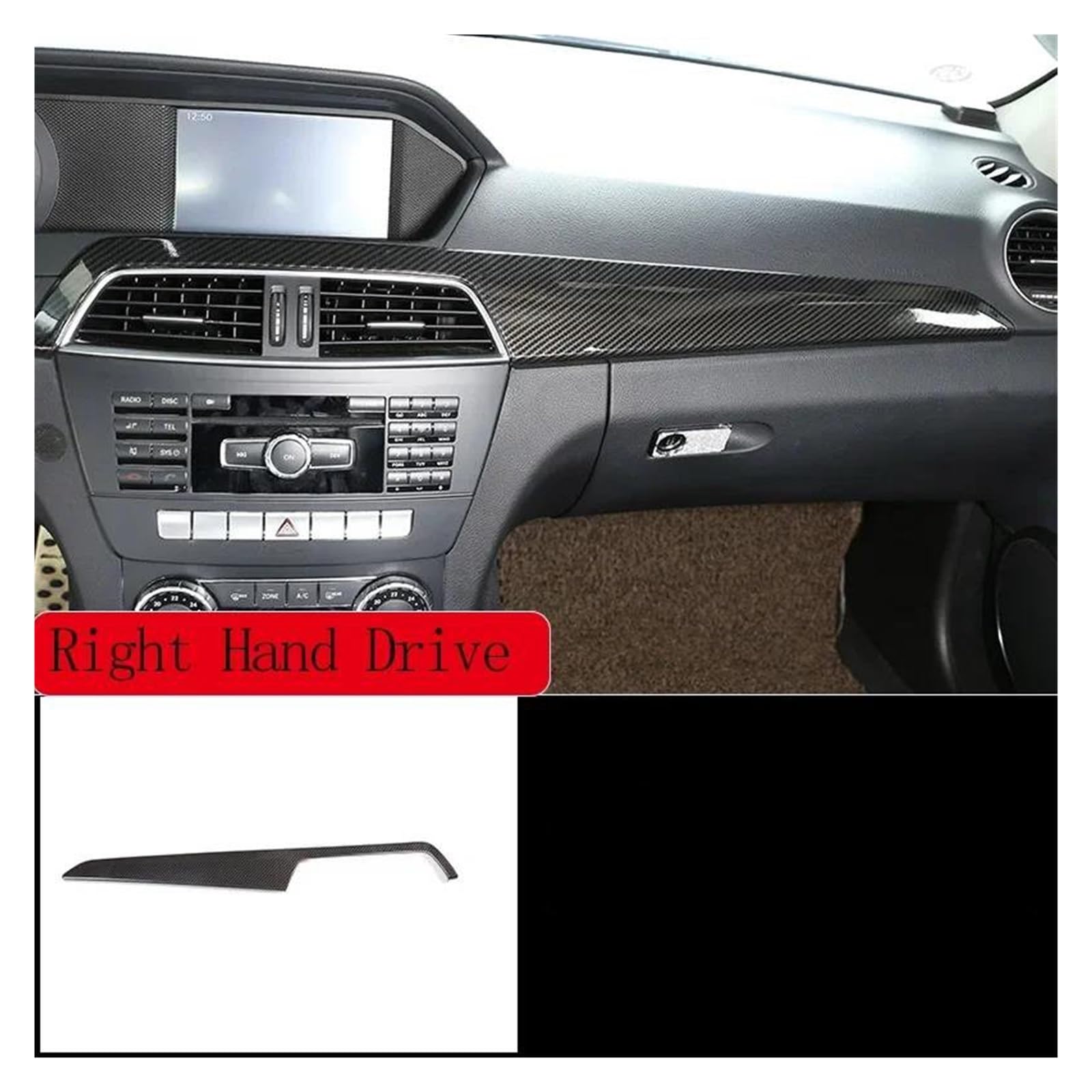 Rahmen Trim Aufkleber Auto Konsole Panel Rahmen Abdeckung Trim Rahmen Trim Innen Aufkleber Für C Klasse C180 C200 W204 2010 2012 2013 2011 2007 2008 2009 Auto Innenraum Rahmen(20 for RHD) von HTUHBCX