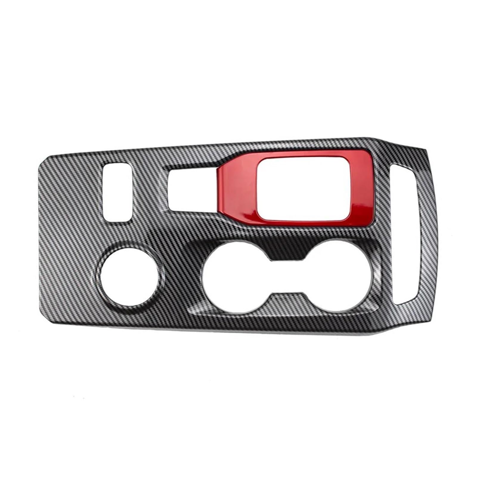 Rahmen Trim Aufkleber Für Ranger Für Everest 2023 Auto Center Konsole Getriebe Shift Panel Abdeckung Innen Dekorative ABS Carbon Faser Zubehör Auto Innenraum Rahmen(Left 2pcs with red) von HTUHBCX