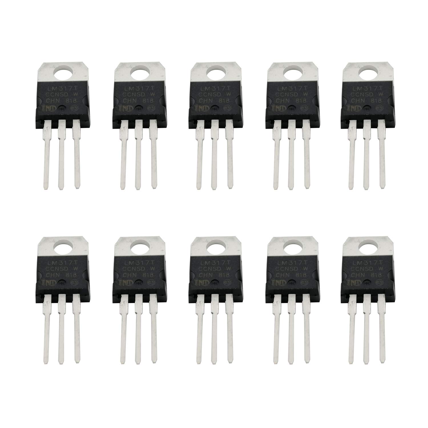 10PCS LM317T LM317 Einstellbarer Spannungsregler mit drei Anschlüssen TO-220 Transistorausgang 1.5A 1.2V To 37V von HUABAN