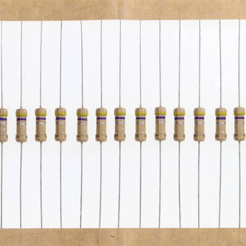 HUABAN 100 Stücke 0.5 Watts 1/2W 0R47 0.47 Ohm 5% Kohleschichtwiderstand von HUABAN