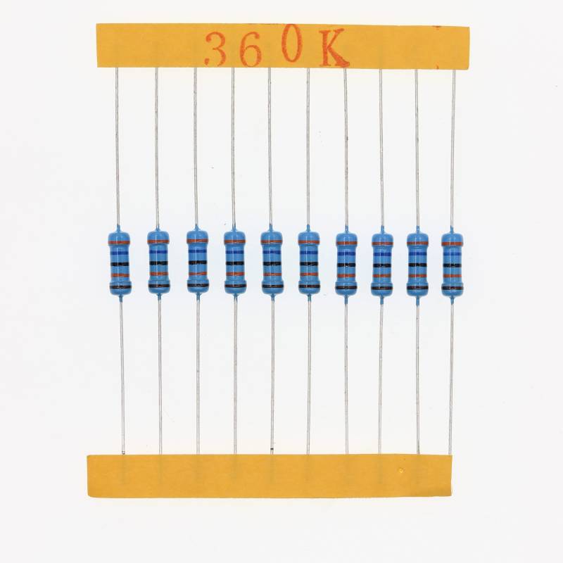 HUABAN 100 Stücke 0.5 Watts 1/2W 360K Ohm 1% Metallfilmwiderstand von HUABAN