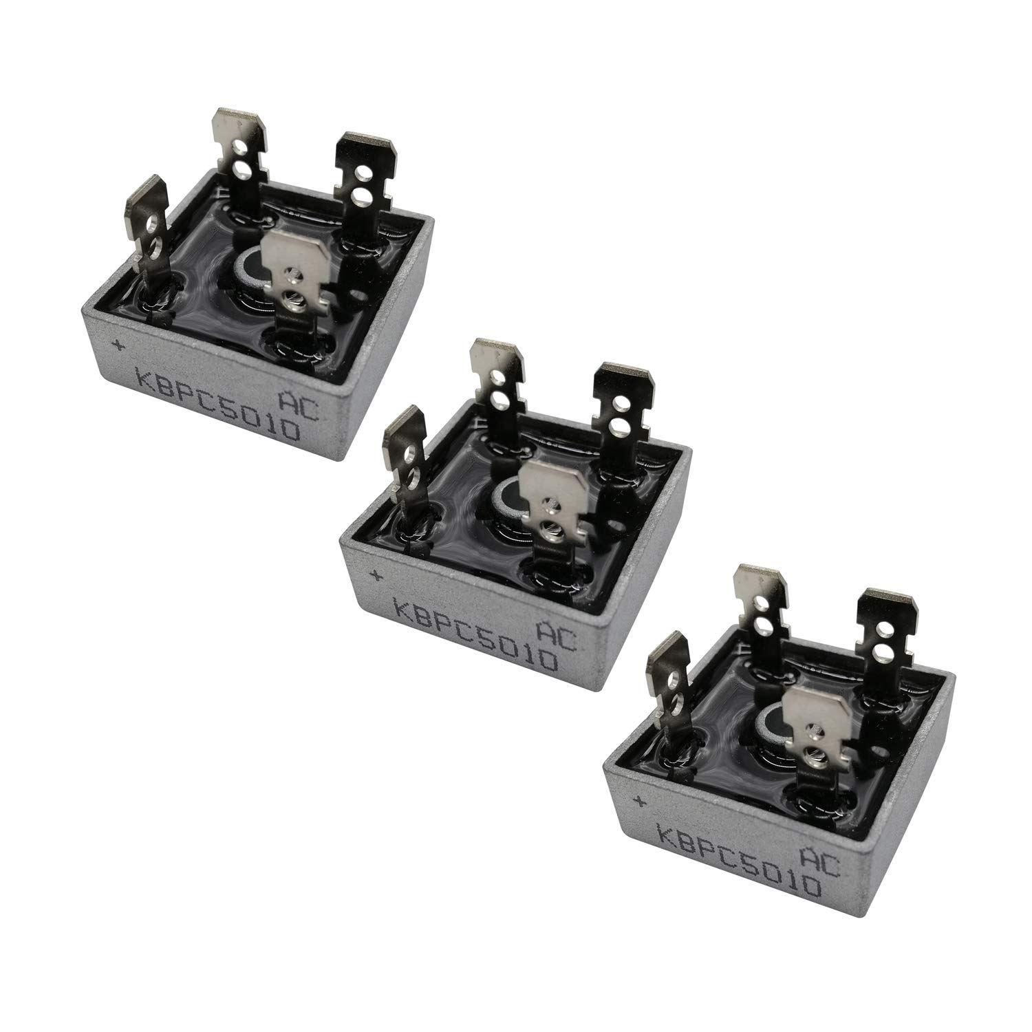 HUABAN 3PCS KBPC5010 Siliziumbrückengleichrichterdiode 50A 1000V KBPC Einphasige Vollwelle 50 Amp 1000 Volt von HUABAN