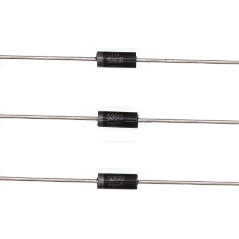 HUABAN 50PCS 1N5361B 1N5361 Power Zener Diode 5W 27V DO-15(CASE17-02) Axial Diodes 5 Watt 27 Volt von HUABAN