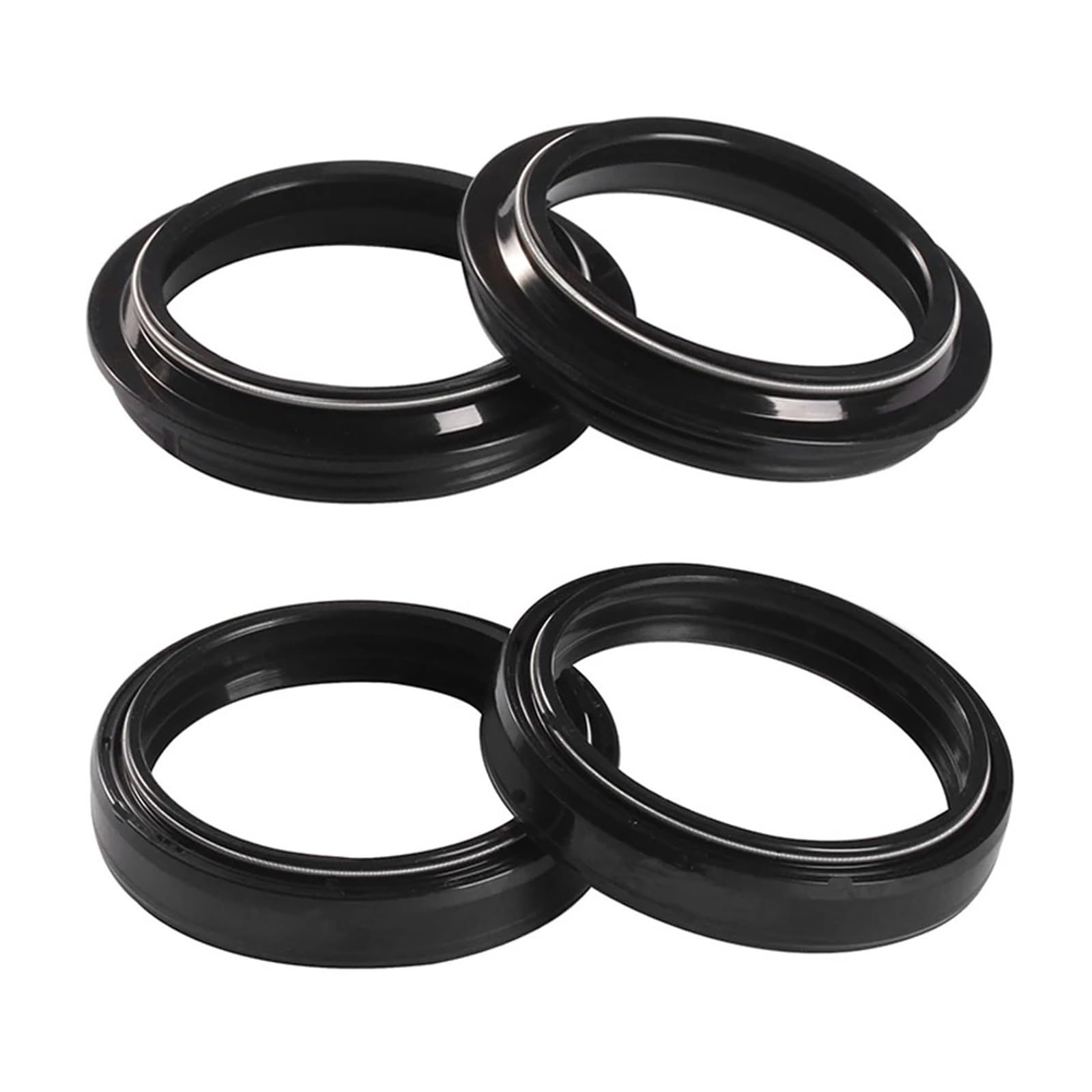 Motorrad Gabel Dämpfer Öl Dichtung & Staub Abdeckung for GPZ600 R ZX600 Ninja 600R GPZ750 ZX750 1986 1987 1988 1989(2pcs oil 2pcs dust) von HUAHAIZY