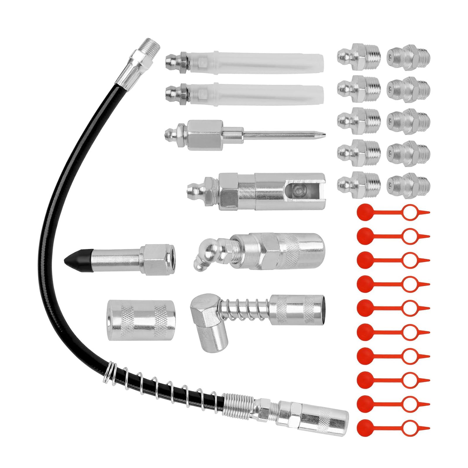 HUANGENG Schmierkupplungsanschluss, Fetteinspritzdüsenadapter mit flexiblem Verlängerungsschlauch für schwer erreichbare Stellen von HUANGENG