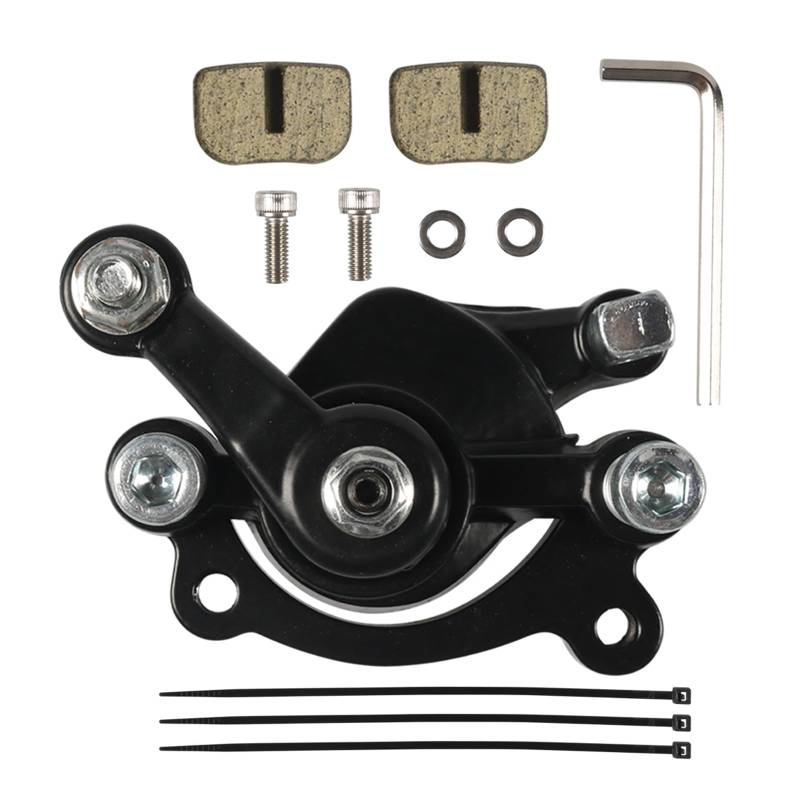 HUANGENG Strapazierfähiger Metall-Scheibenbremssattel und Bremsbelag-Set für Pocket Bike, Stand-Up-Goped-Roller, verbessertes Motorrad von HUANGENG