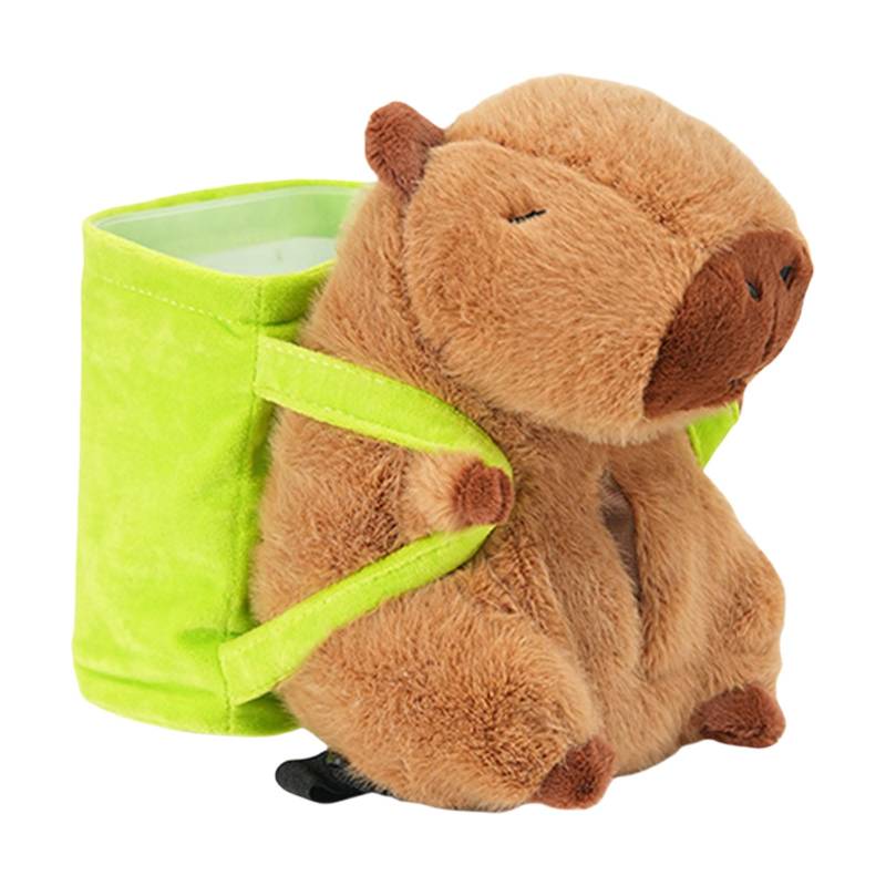 HUANGGG Auto Taschentuchhalter und Mülleimer Cartoon Plüsch Puppen Auto Armlehne hängende Papierschublade Aufbewahrung Müllbox Dose 2 in 1 von HUANGGG