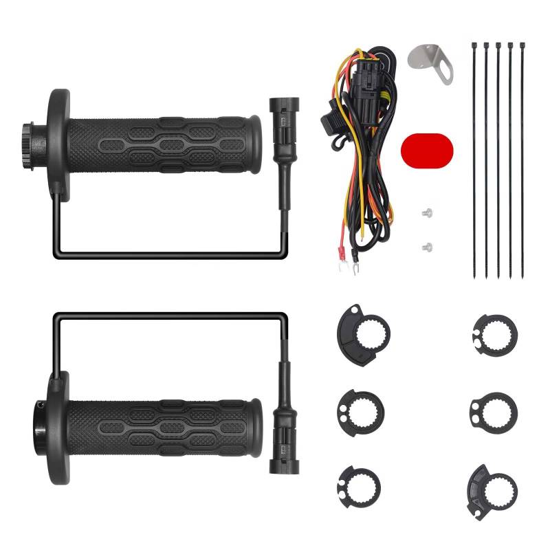 HUANGGG Beheizte Griffwärmer Beheizte Griffe 7/8 Zoll Lenkerheizung Beheizte Griffe 5 Gang Temperatur Einstellbar von HUANGGG