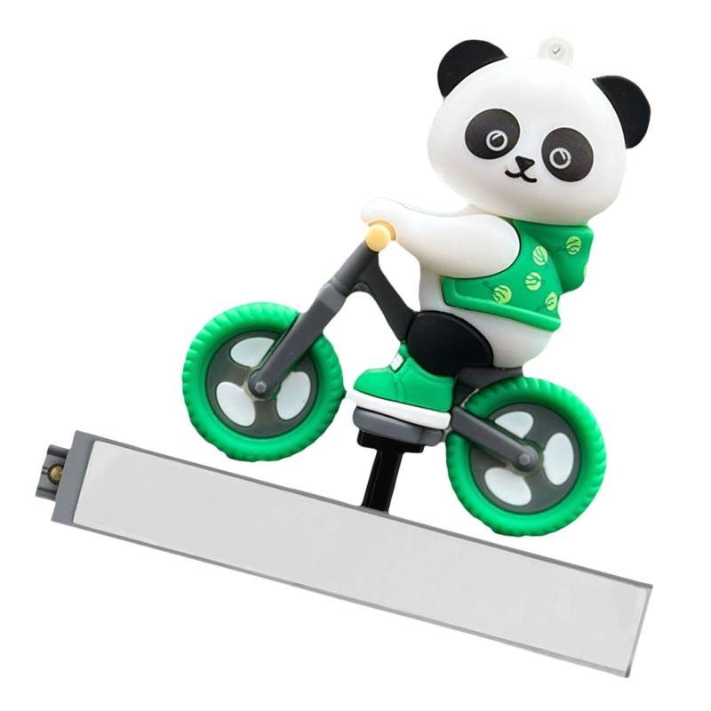 HUANGGG Fahrrad-Panda-Auto-Ornament, lustig, beweglicher Panda, Auto-Armaturenbrett-Dekoration, Mittelkonsole, Bildschirm-Spielzeug von HUANGGG