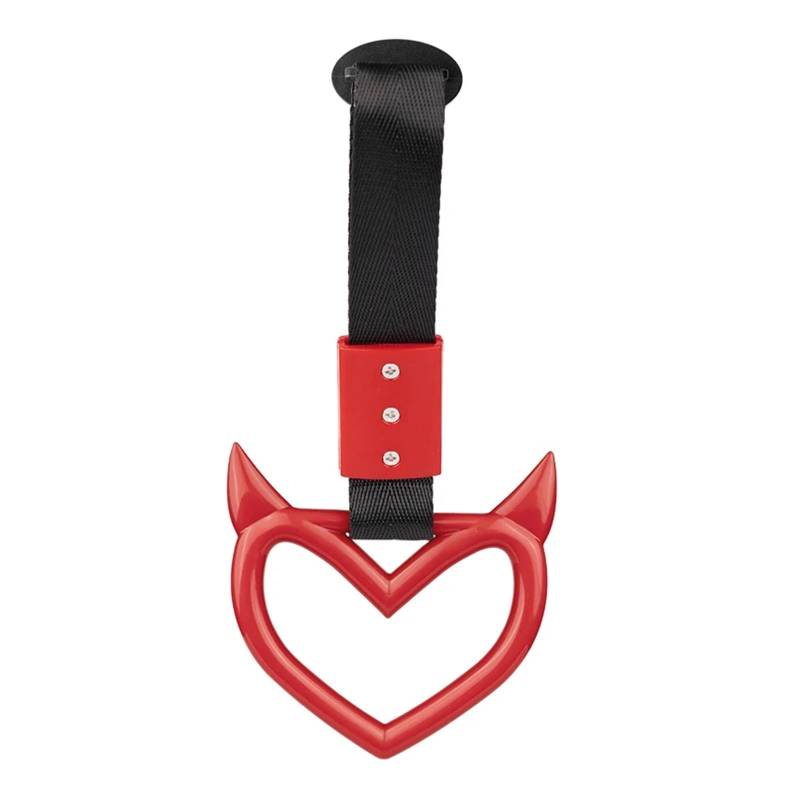 1PCS Handle Ring Heart Train Bus Hand Strap Styling Drift Charm Car Warning Tow Strap Hook Sticker(Style 3) von HUANGSHIJUNOUS