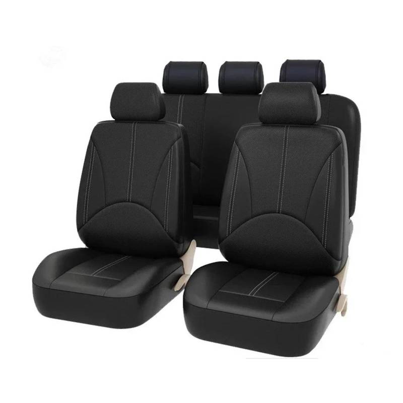 HUANGSHIJUNOUS 5-Sitze-Autositzbezüge aus PU-Leder, kompatibel mit City Civic CRV CRZ Elysion Fit Jade Jazz Insight, Autositzkissenbezug(9pcs) von HUANGSHIJUNOUS