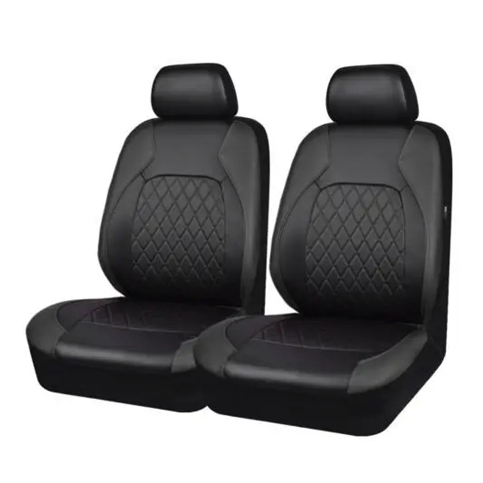 HUANGSHIJUNOUS Auto-Sitzbezug aus PU-Leder, Bequeme Sitzbezüge, Schutz, Auto-Sitzschutz, Innenraumzubehör for alle Jahreszeiten(Black 4 Sets) von HUANGSHIJUNOUS