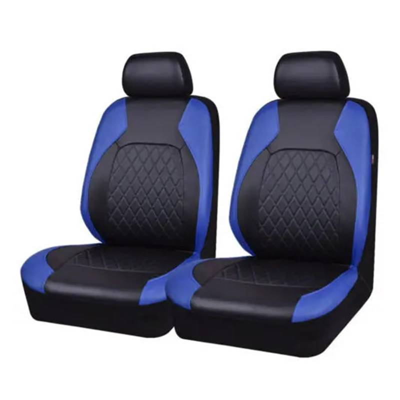 HUANGSHIJUNOUS Auto-Sitzbezug aus PU-Leder, Bequeme Sitzbezüge, Schutz, Auto-Sitzschutz, Innenraumzubehör for alle Jahreszeiten(Blue 4 Sets) von HUANGSHIJUNOUS