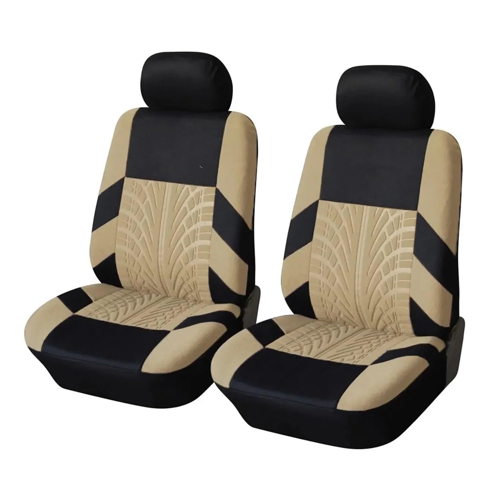 HUANGSHIJUNOUS Autositzbezüge, komplettes Set, Geteilte vordere Rückbank, for Auto, Stoff, SUV, Limousine, Van, Auto-Innenbezüge(Y33376-BEIGE-4PCS) von HUANGSHIJUNOUS