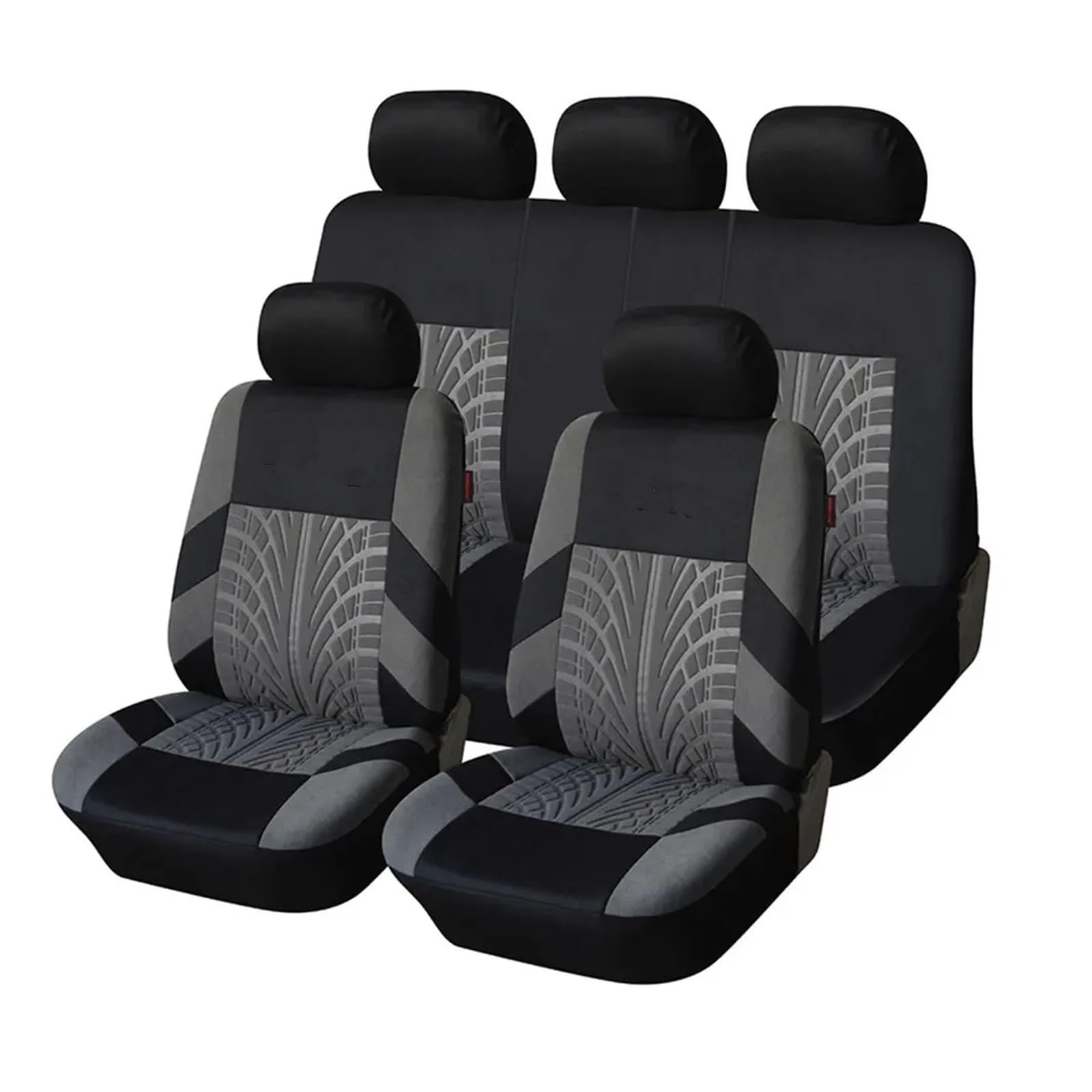 HUANGSHIJUNOUS Autositzbezüge, komplettes Set, Geteilte vordere Rückbank, for Auto, Stoff, SUV, Limousine, Van, Auto-Innenbezüge(Y33376-GRAY) von HUANGSHIJUNOUS