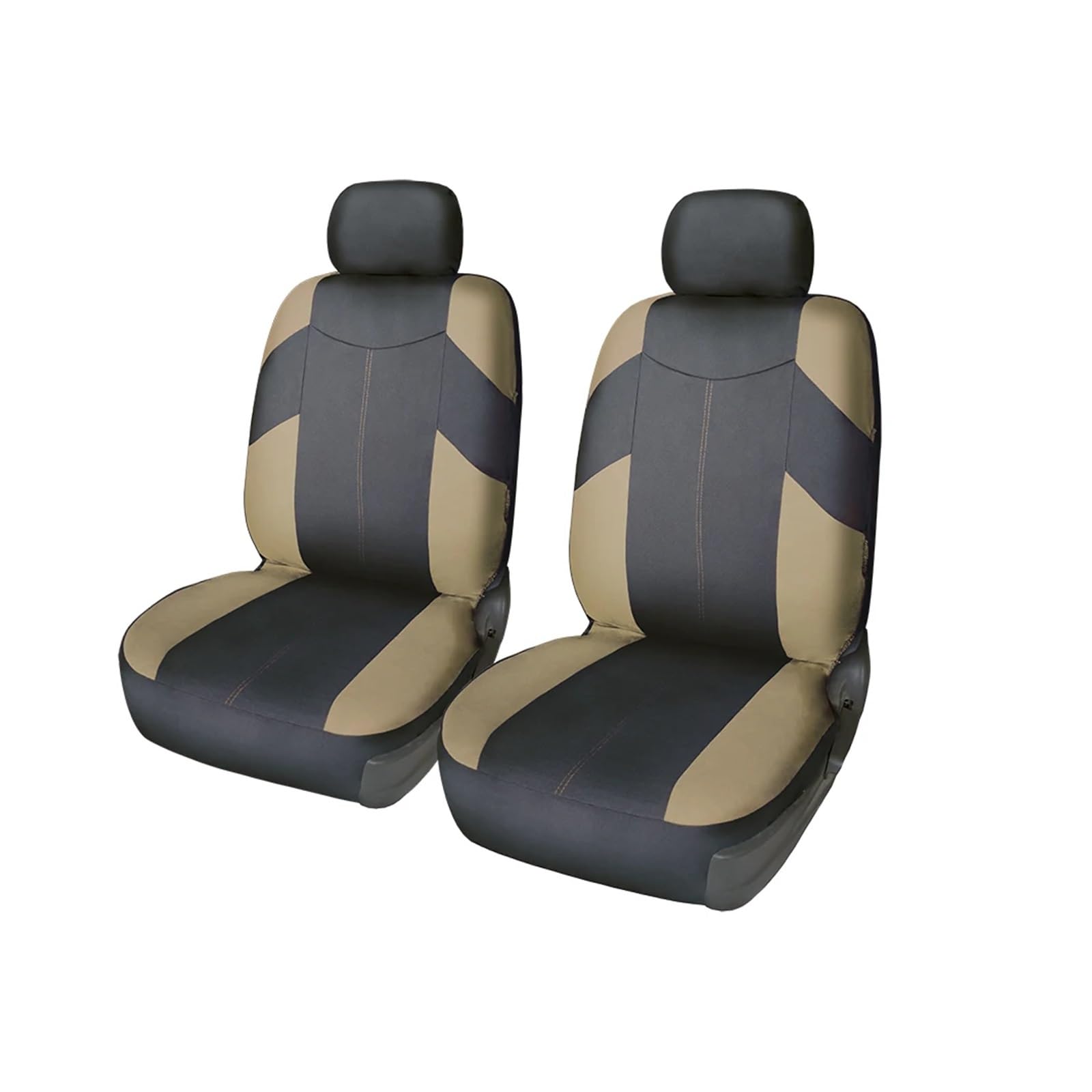 HUANGSHIJUNOUS Autositzbezüge passend for die meisten Autos, SUVs, LKWs, Vans, Polyester, Schutz for vorne und hinten(Beige 2 Pieces) von HUANGSHIJUNOUS