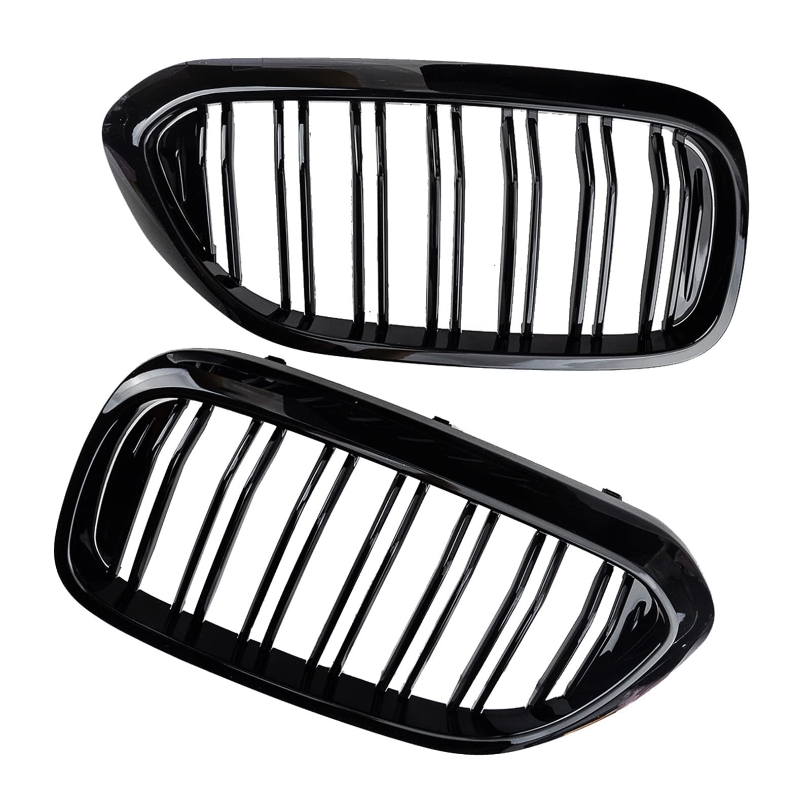 Frontgrill Zierleisten Streifen 1 Paar Auto ABS Schwarz Außen Front Nierengrill Grill Double Dual Slat Für 5er G30 G31 2017 2018 2019 51137383519 von HUANTY