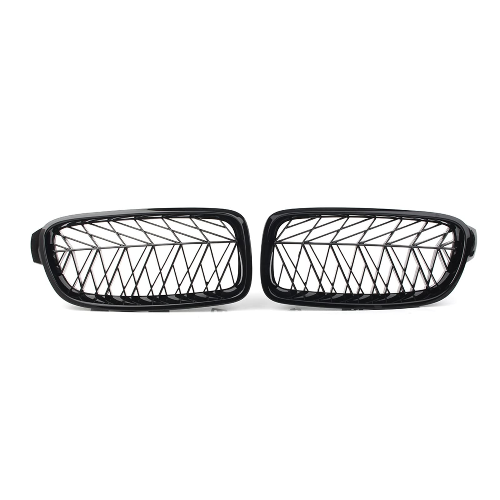 Frontgrill Zierleisten Streifen Auto-Nierengitter Vorne, Oberer Netzgrill, ABS-Kunststoff, Glänzend Schwarz, Für 3er-Serie F35 F30 2013–2018 von HUANTY